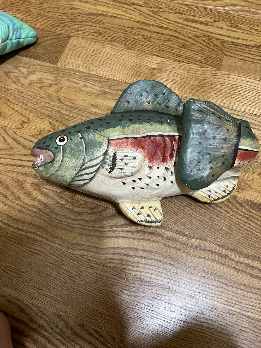 Hand Carved Wood Hand Painted Tropical Fish